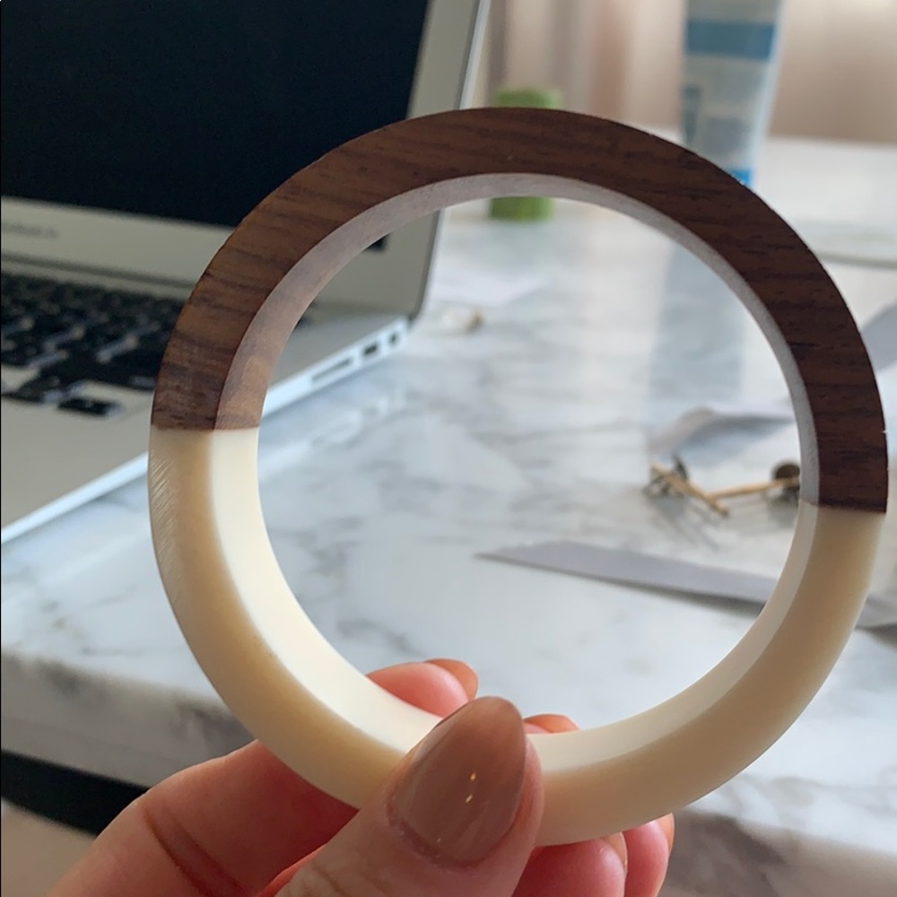 Wood / Ivory Bangle - Picture 2 of 4